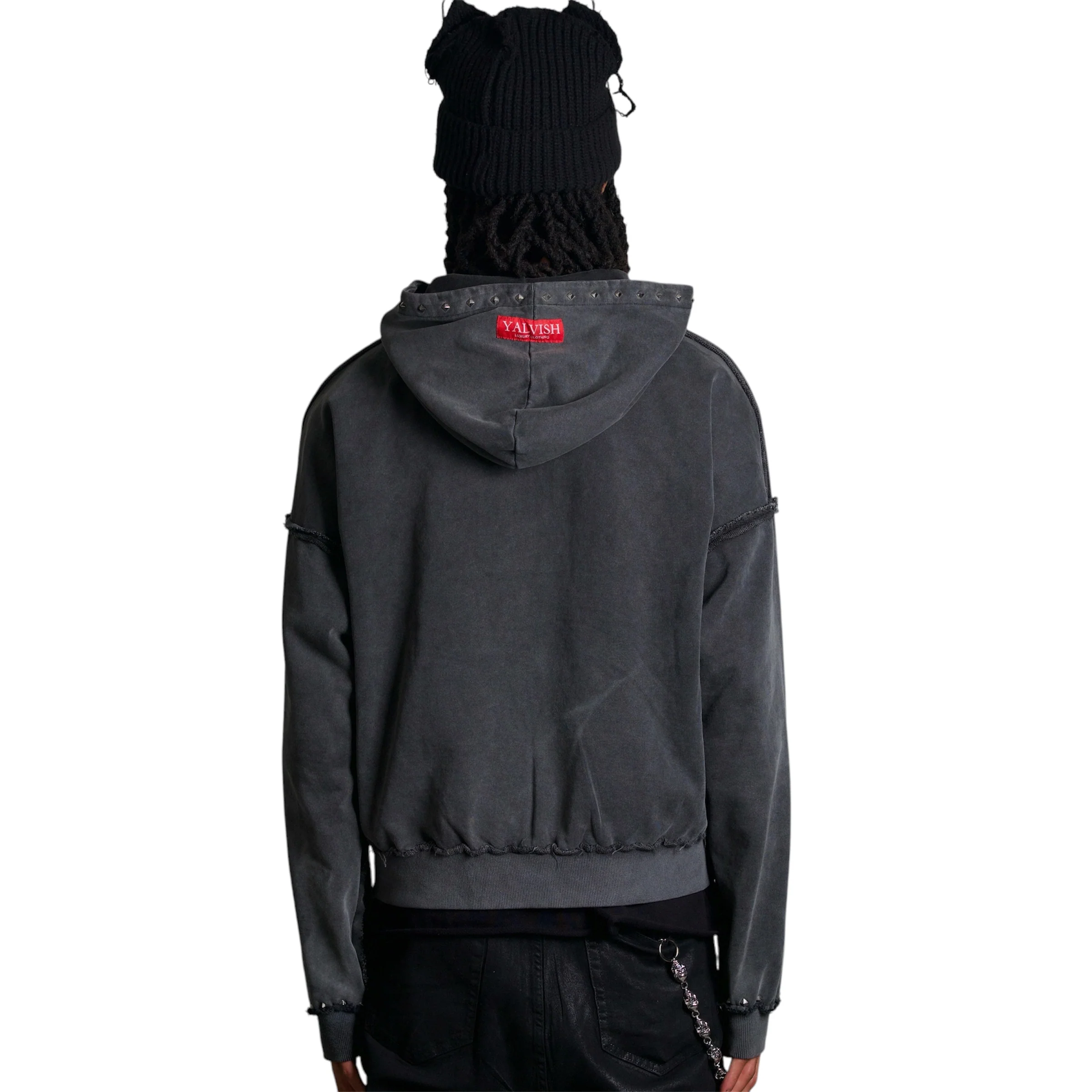Grey Reverse Stitched Zip Up - Image 3