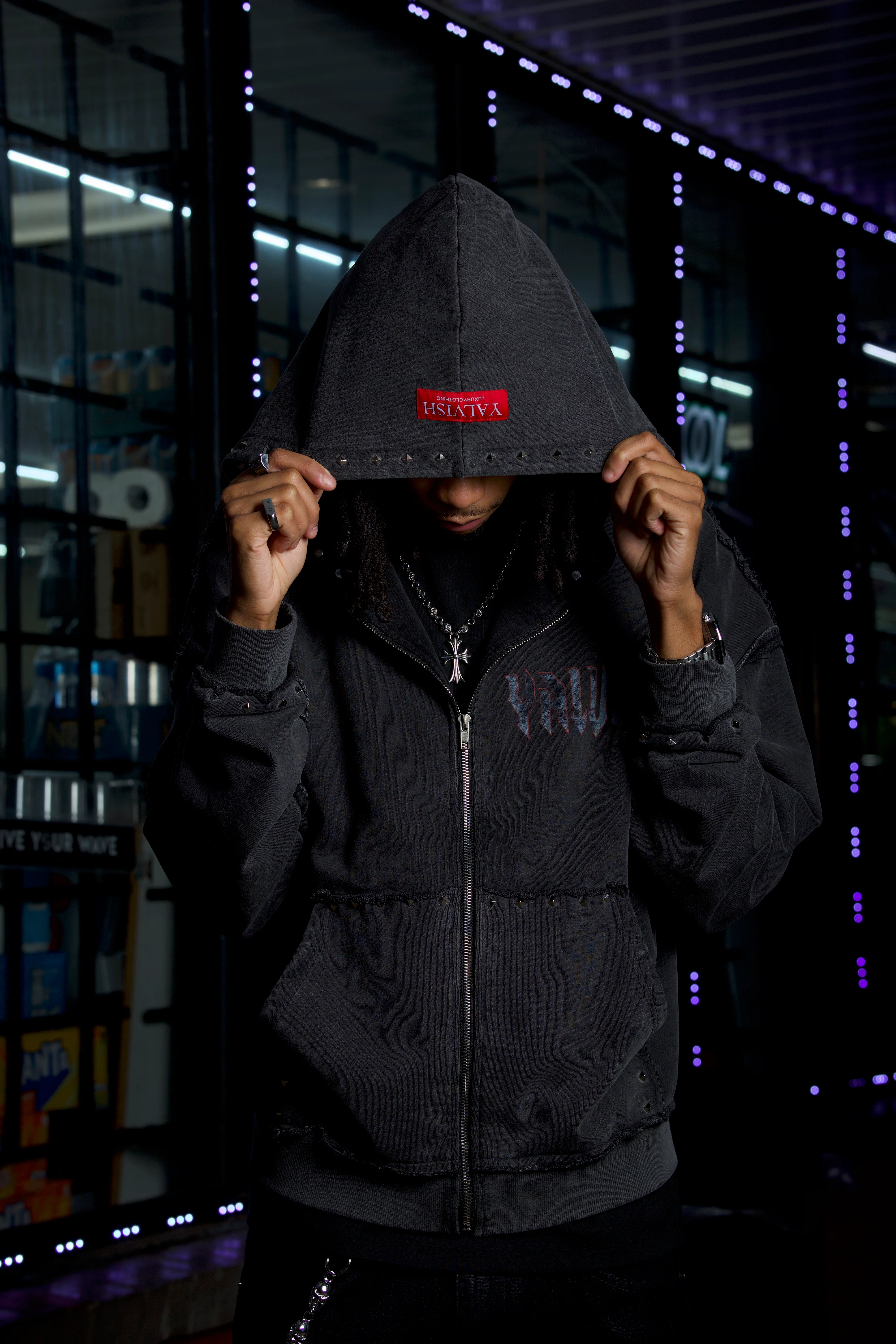 Grey Reverse Stitched Zip Up - Image 7